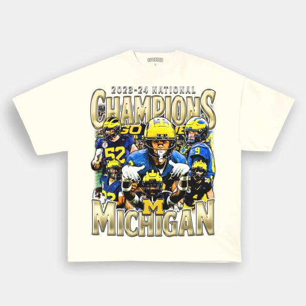 2023-24 NATIONAL CHAMPS - MICHIGAN V2 TEE - Image 4