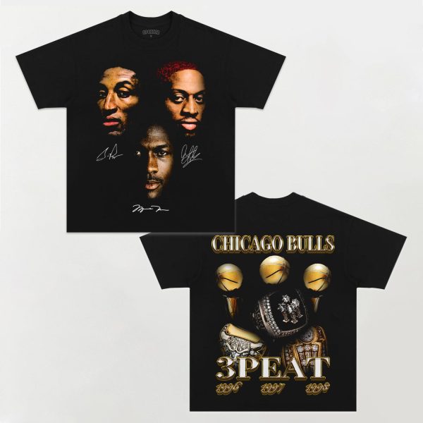 3-PEAT 96-98 BULLS TEE - Image 2