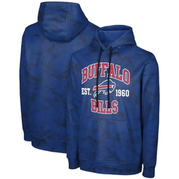 NFL Men's Officially Licensed Established Wordmark Camo Performance Throwback Team Color Pullover Sweatshirt Hoodie - Image 2
