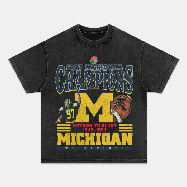 1997-MICHIGAN-WOLVERINES-NATIONAL-CHAMPIONS-TEE - Image 2