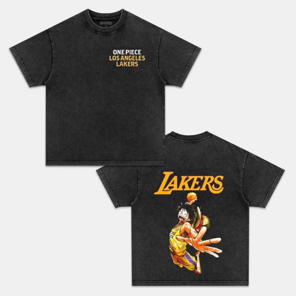 LOSANGELES LAKERS & ONE PIECE LUFFY TEE - Image 2