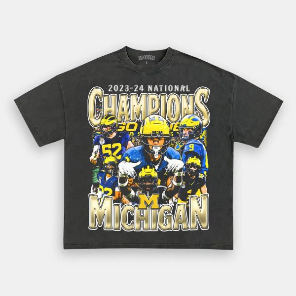 2023-24 NATIONAL CHAMPS - MICHIGAN V2 TEE - Image 3