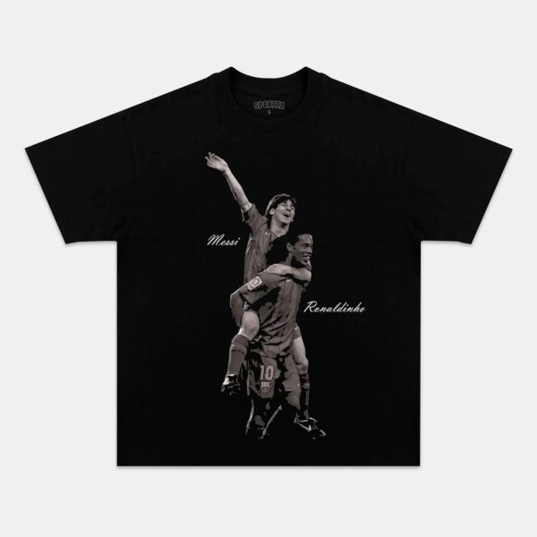 LIONEL MESSI AND RONALDINHO TEE