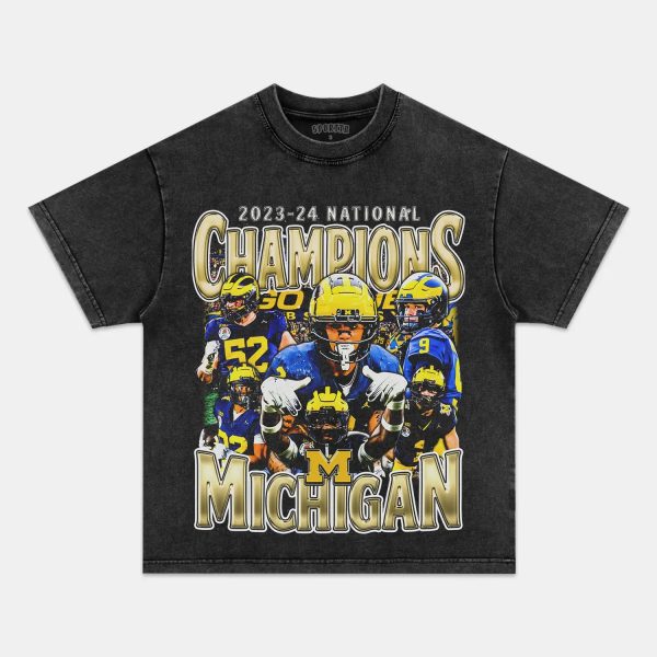 2023-24 NATIONAL CHAMPS - MICHIGAN V2 TEE - Image 3