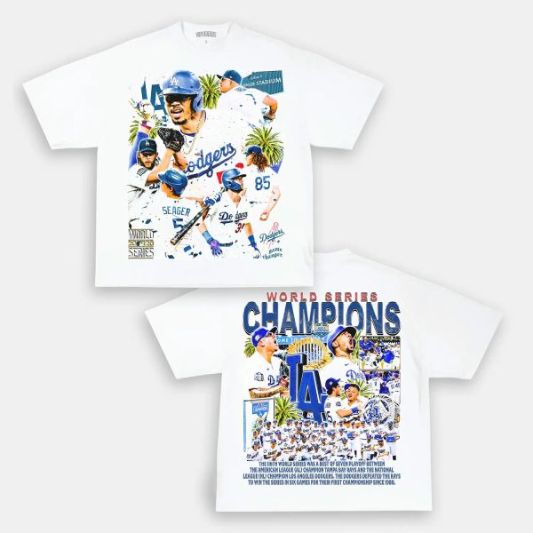 2020 WORLD SERIES CHAMPS - DODGERS TEE - [DS] - Image 2