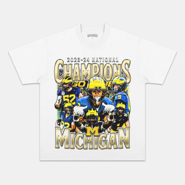 2023-24 NATIONAL CHAMPS - MICHIGAN V2 TEE - Image 2