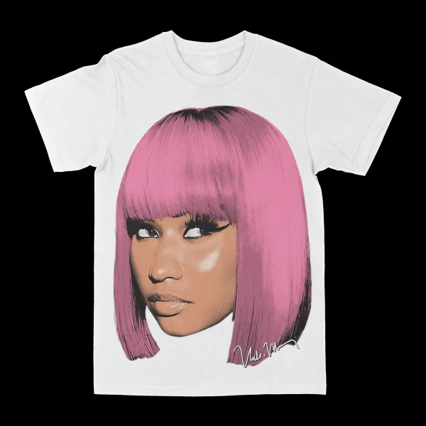 Nicki Minaj "Big Face Pink Hair" Graphic Tee - Image 2