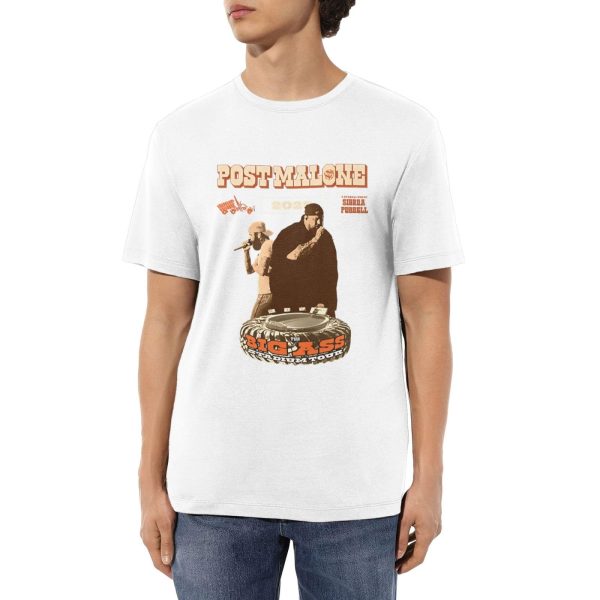 Post Malone Jelly Roll Big Ass Stadium Tour 2025 T-Shirt For Men - Image 9