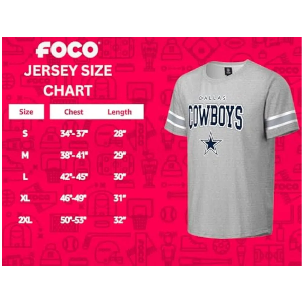 NFL Men's Officially Licensed Gray Team Color Primary Logo Arched Wordmark Performance Crewneck Short Sleeve T-Shirt - Image 5
