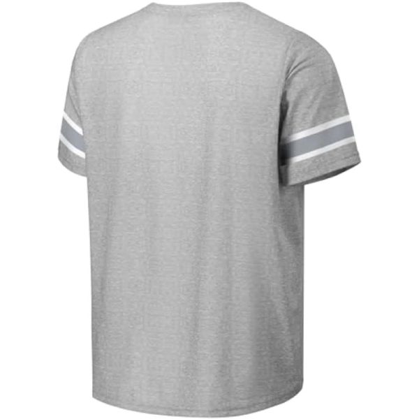 NFL Men's Officially Licensed Gray Team Color Primary Logo Arched Wordmark Performance Crewneck Short Sleeve T-Shirt - Image 3