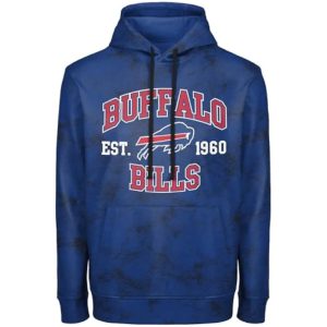 NFL Men's Officially Licensed Established Wordmark Camo Performance Throwback Team Color Pullover Sweatshirt Hoodie